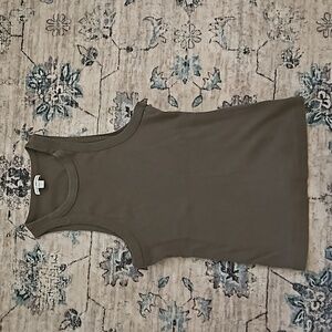 Standard James Perse - Ribbed racerback, high neck tank top.